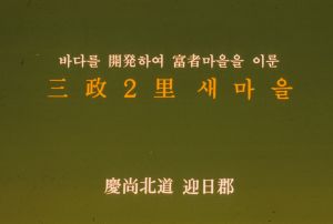 [성공사례] 바다를개발하여부자마을을이룬삼정2리 새마을 경상북도 영일군