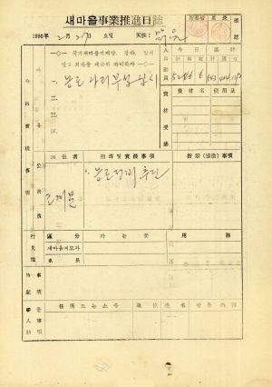 1980년 이○ 새마을운동추진기록부 순창군 풍산면