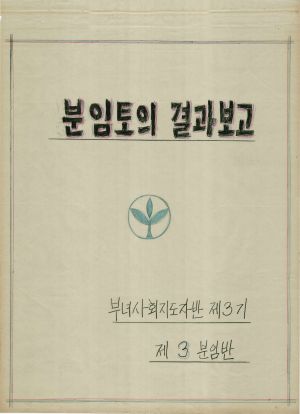 [차트] 분임토의결과보고 부녀사회지도자반 제3기 제3분임반