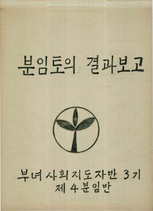 [차트] 분임토의결과보고 부녀사회지도자반 제3기 제4분임반