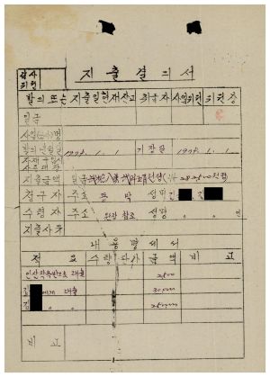 1979년 동막마을 증빙서철(수입지출결의서) 동막새마을회