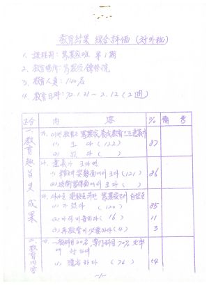 교육결과 종합평가(대외비)