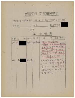 분임토의주요내용보고 농어민후계자반 제36기 제23분임반