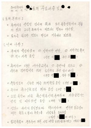 분임토의주요내용보고 농어민후계자 제41기 