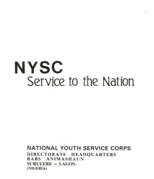 외국인교육자료(교육기간1985.5.20-25) NATIONAL YOUTH SERVICE C