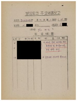 분임토의주요내용보고 농어민후계자반 제30기 제1분임반 1985.3.13