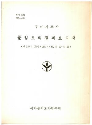 분임토의결과보고서 부녀지도자 제139기 통산 제251기 1983.8.22-8.27 새마을지도자연수원