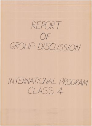 [차트] 분임토의결과보고 외국인과정 제4분임반 REPORT OF GROUP DISCUSSION INTERNATION PROGRAM CLASS4