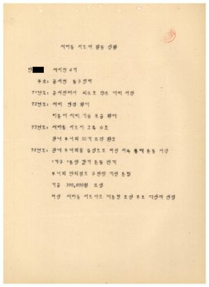 1979년 수료생협의회 운영상황보고서(영암) 