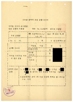 1979년 수료생협의회 운영상황보고서(양구) 