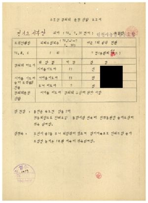 1979년 수료생협의회 운영상황보고서(인천) 