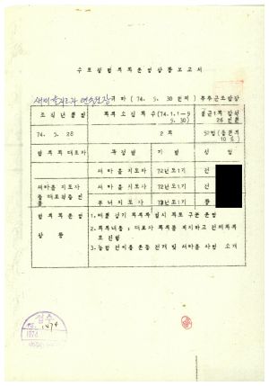 1979년 수료생협의회 운영상황보고서(무주) 