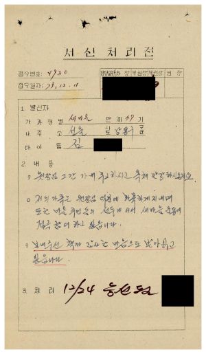1979년 수료생서신 새마을지도자(제79기) 김○덕