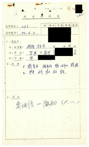 1979년 수료생서신 새마을지도자(제16기) 권○식