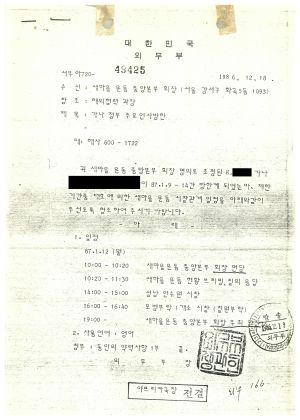 1986년 외국인교육및방문문서첩- 가나 정부 주요인사방한  외무부