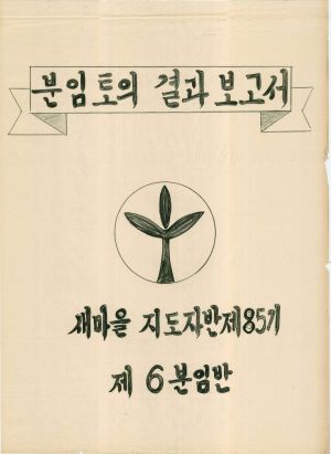 [차트] 분임토의결과보고서 새마을지도자반 제85기 제6분임반