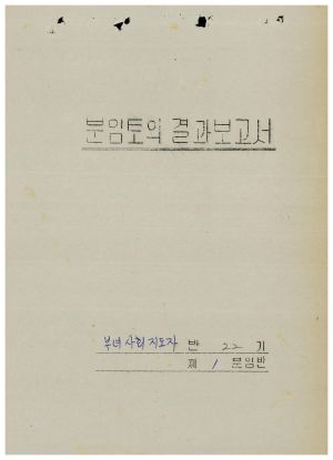 분임토의결과보고 부녀사회지도자반 제22기 (수기기록물)