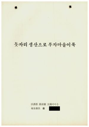 [성공사례] 부녀회장 채○례 옥구군 나포면 대동마을 