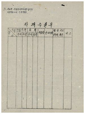 동막마을 원호대상자 자조회- 자재수불부 서식