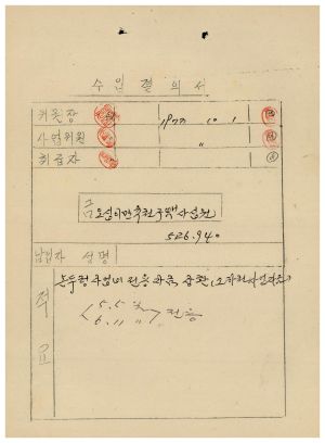 동막마을 대통령하사금 우수마을특별지원- 수입결의서(논두렁사업비 전용자금상환(소하천사업자금)