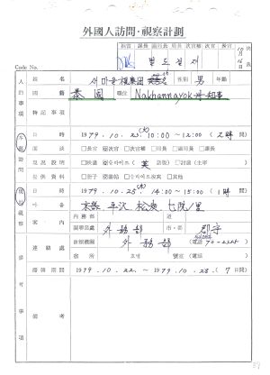 1979년 외국인방문(4) 태국 새마을운동중앙본부성남연수원