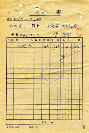 1975년 2차 지출결의서 창2리