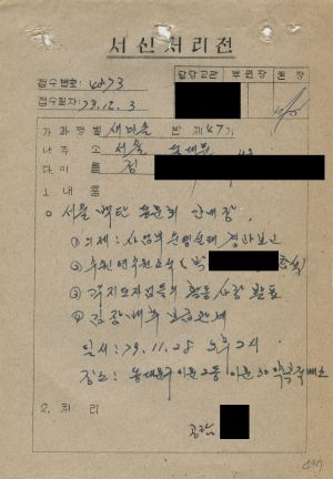 [수료생 서신철] 1979년 새마을지도자(제47기) 정○석