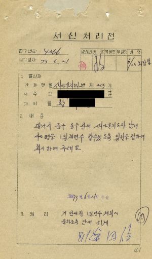 [수료생 서신철] 1979년 새마을지도자(제29기) 황○홍